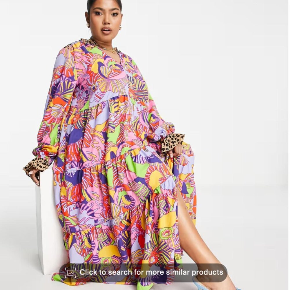 Never Fully Dressed Plus Floral Maxi Dress